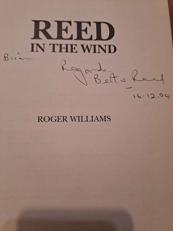 Sailing, Reed in the Wind, 184 pages signed by Bertie Reed, Hardcover