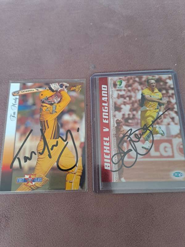 Australia cricketers, Andy Bichel, Tom Moody original signatures
