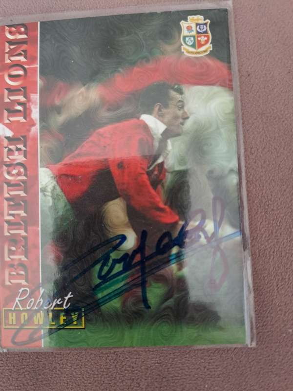 Robert Howley, Welsh scrumhalve/coach original signature