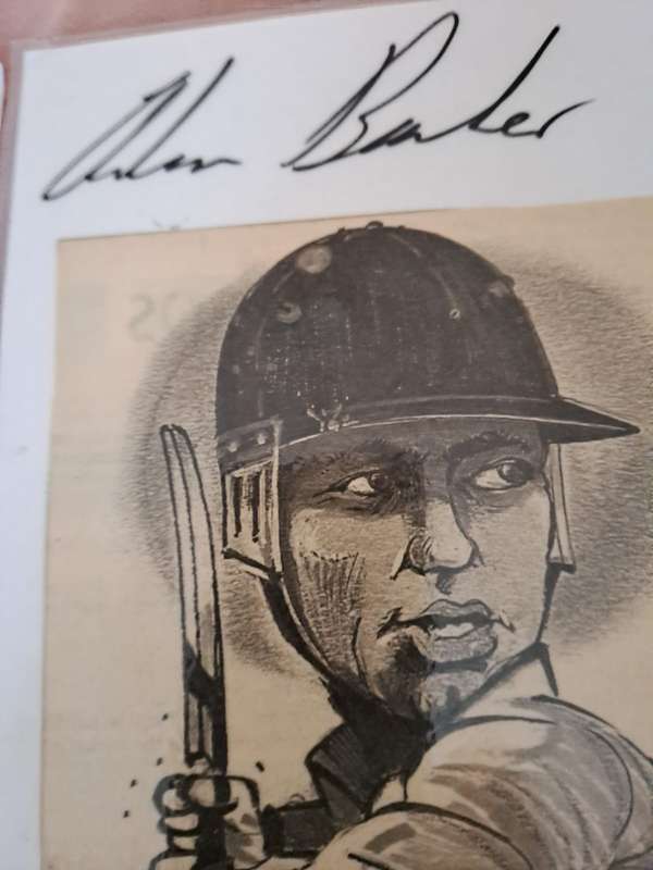 Cricket, Ali Bacher and nephew Adam Bacher (laminated) original signatures