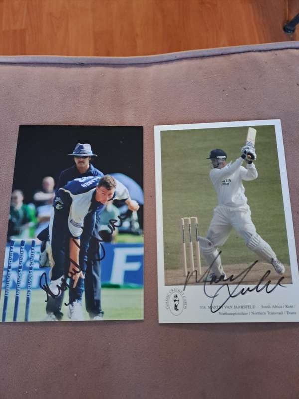 SA Cricket, Ryan Mclaren and Martin van Jaarsveld original signatures