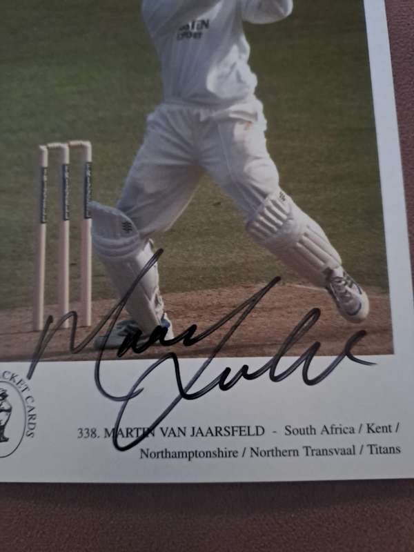 SA Cricket, Ryan Mclaren and Martin van Jaarsveld original signatures