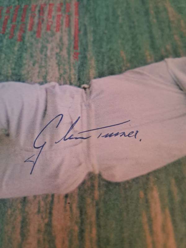 Glen Turner NZ Cricket Benefit book 1978, with original signature