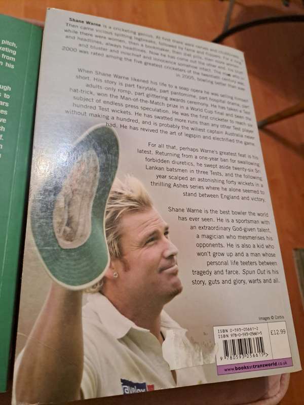 "Spun Out Shane Warne" and "Shane Warne`s Century", 2 books