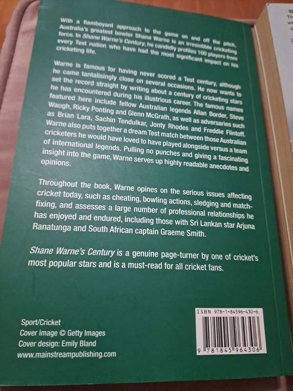 "Spun Out Shane Warne" and "Shane Warne`s Century", 2 books