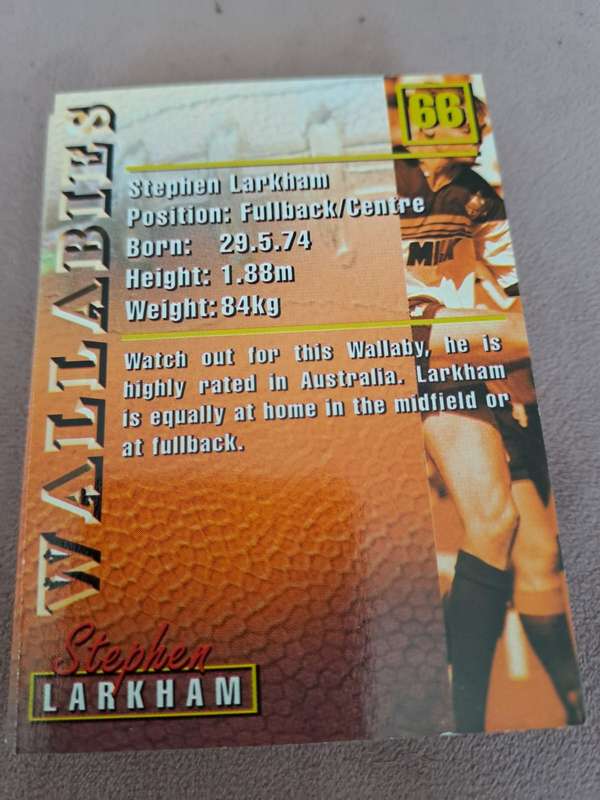 26 x Wallabies Tri Nations rugby cards