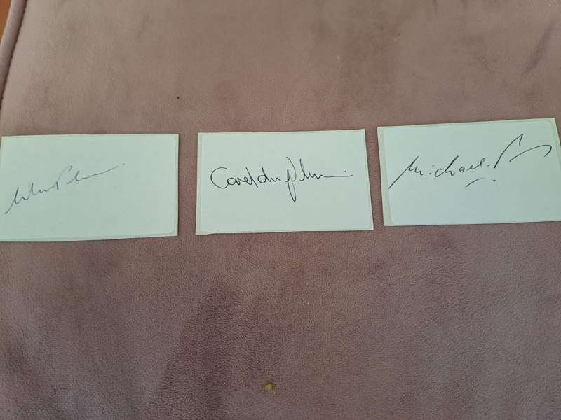 Rugby, Carel, Michael and Willie du Plessis original signatures, Springboks and WP