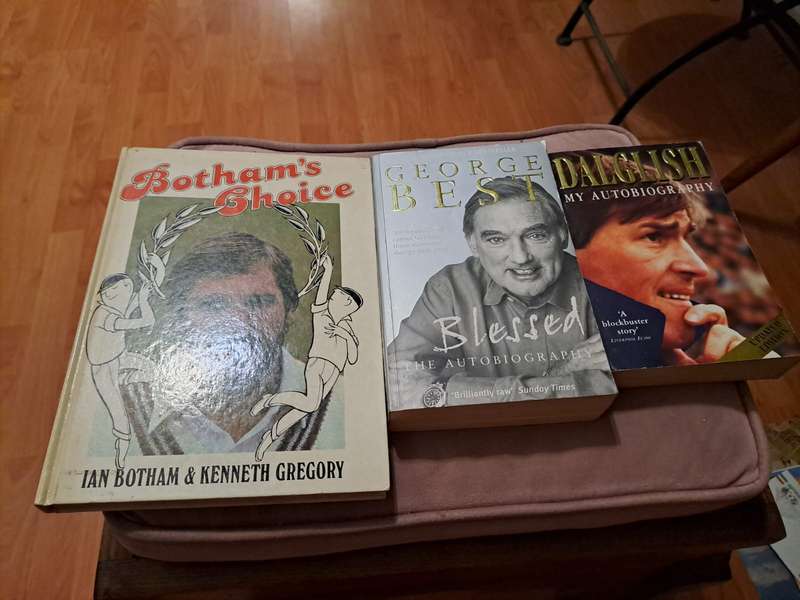 3 x British Legends, Botham, Best, Dalgliesh, 800 pages