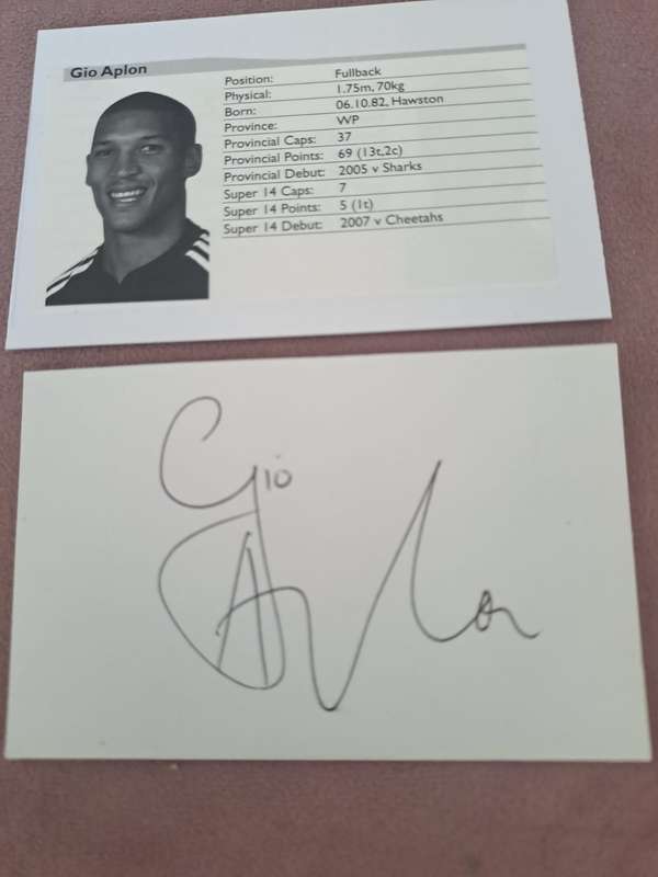 Rugby, Gio Aplon original signature