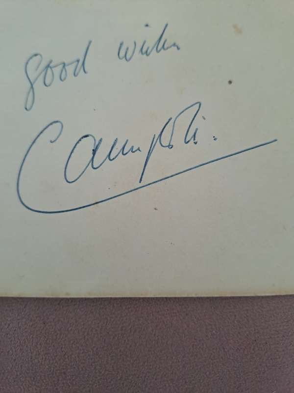 Alfredo Campoli, famed violinist, original signature