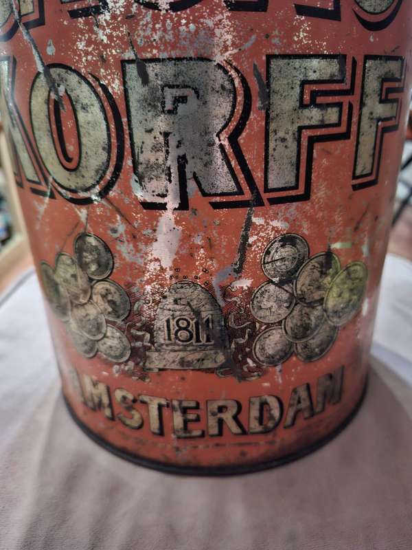 Antique Korff Cacoa tin, Amsterdam 1811