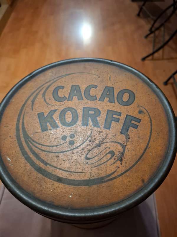 Antique Korff Cacoa tin, Amsterdam 1811