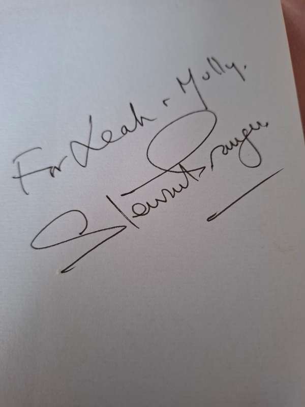 Stewart Granger, actor autobiography, signed, 416 pages (plus card with photo)
