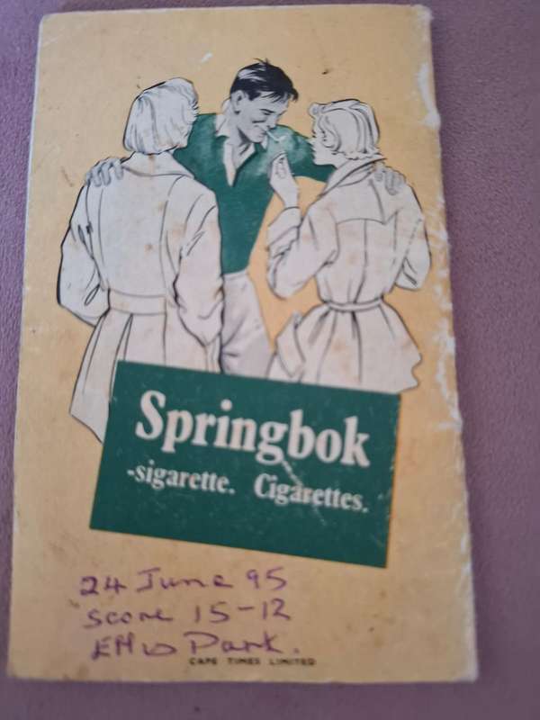 Rugby Springbok 1951 tour to UK and France booklet, 24 pages