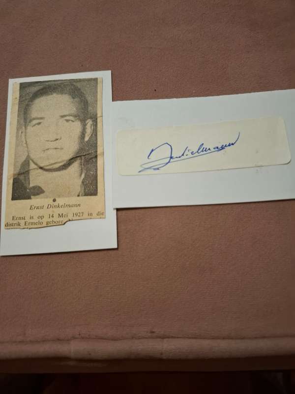 Rugby, Springbok no 300, Ernst Dinkelman original autograph