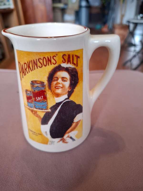 Kensington Ware, The Huntsman teapot (no lid) and Werner Heubaert milk jug Parkinsons salts)