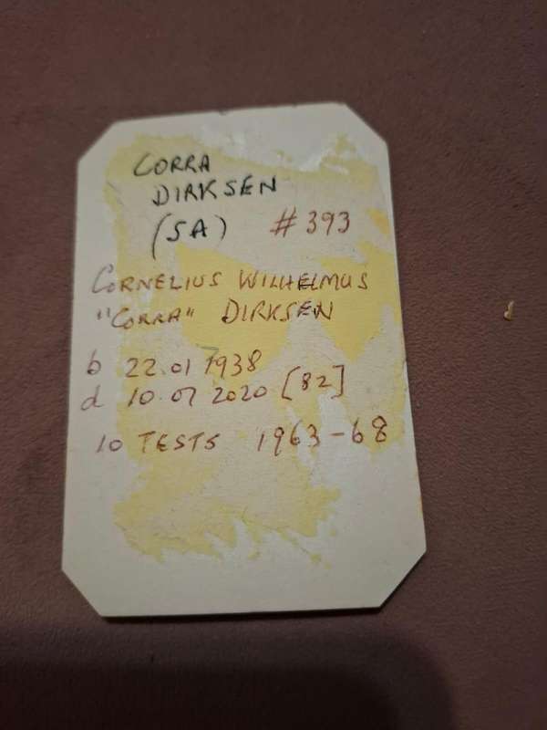 Corra Dirksen Springbok 393 original autograph