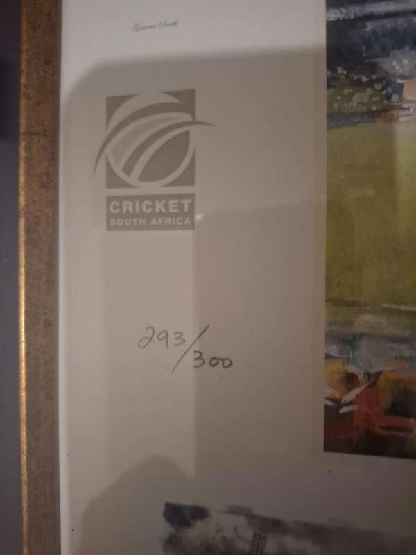3rd Cricket Test, Newlands 2010, Limited edition print by Richie Ryall (signed) no 293/300