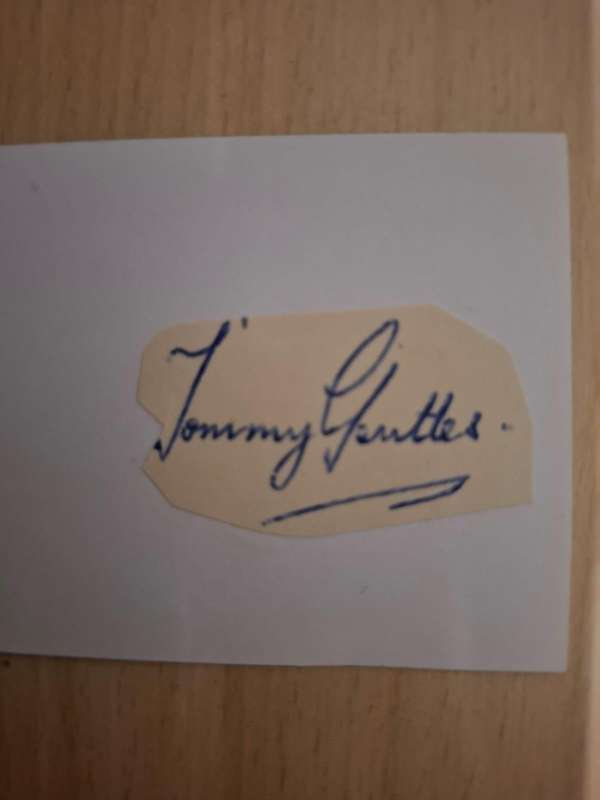 Smallest Springbok rugby player no 316, Tommy Gentles, original autograph