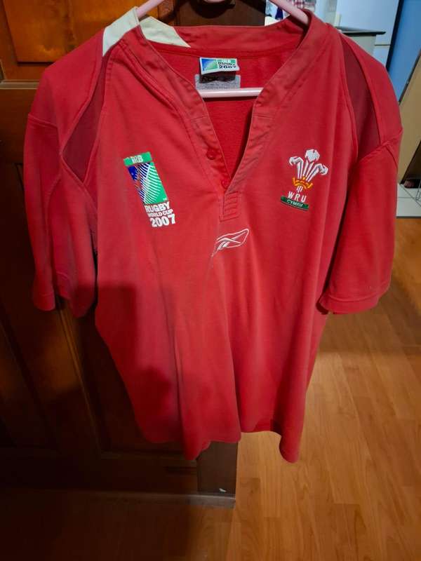 Wales 2007 World Cup, short sleeve rugby jersey XL