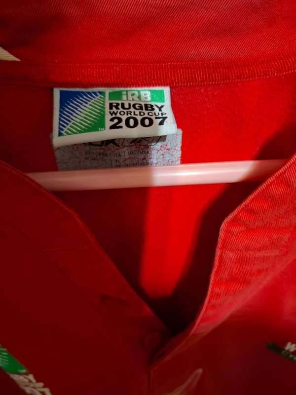Wales 2007 World Cup, short sleeve rugby jersey XL