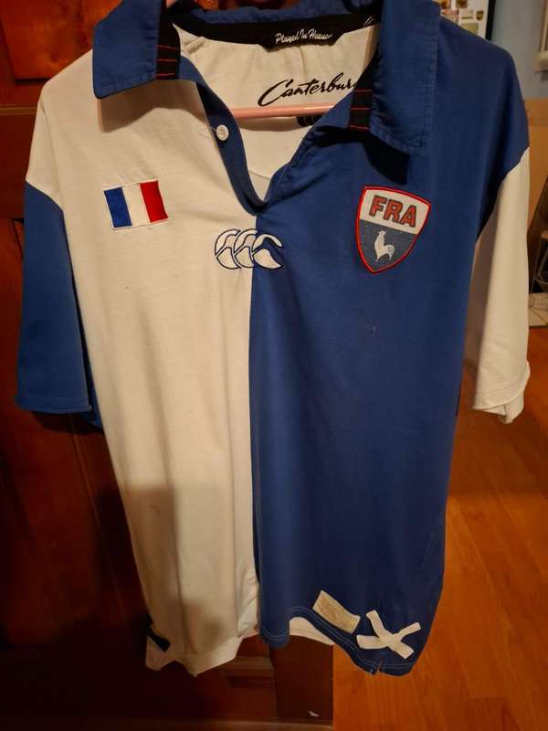 Canterbury rugby shirt/jersey, XL, play in heaven, France no 15