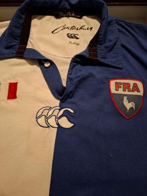 Canterbury rugby shirt/jersey, XL, play in heaven, France no 15