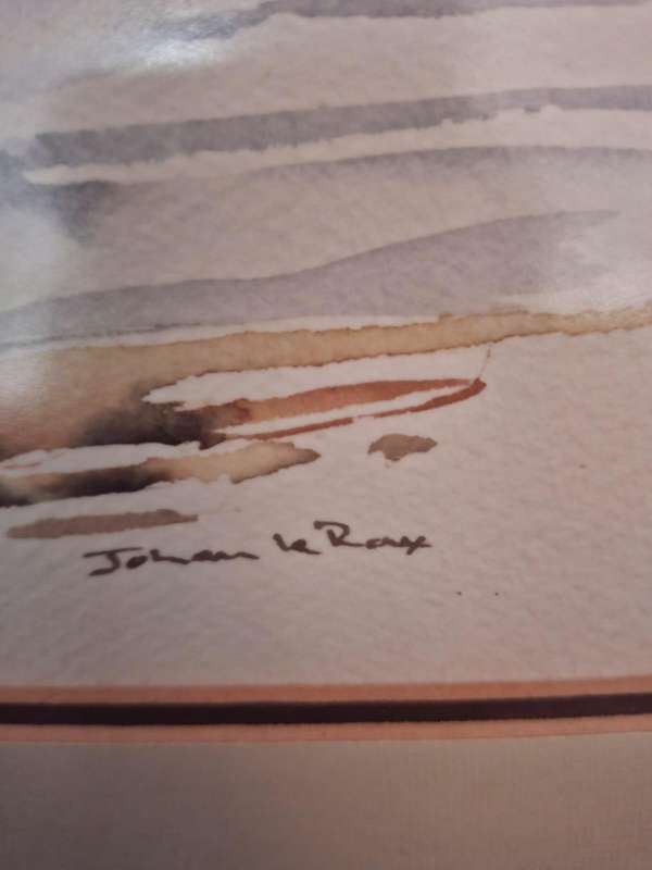 Watercolour landscape by Johan le Roux