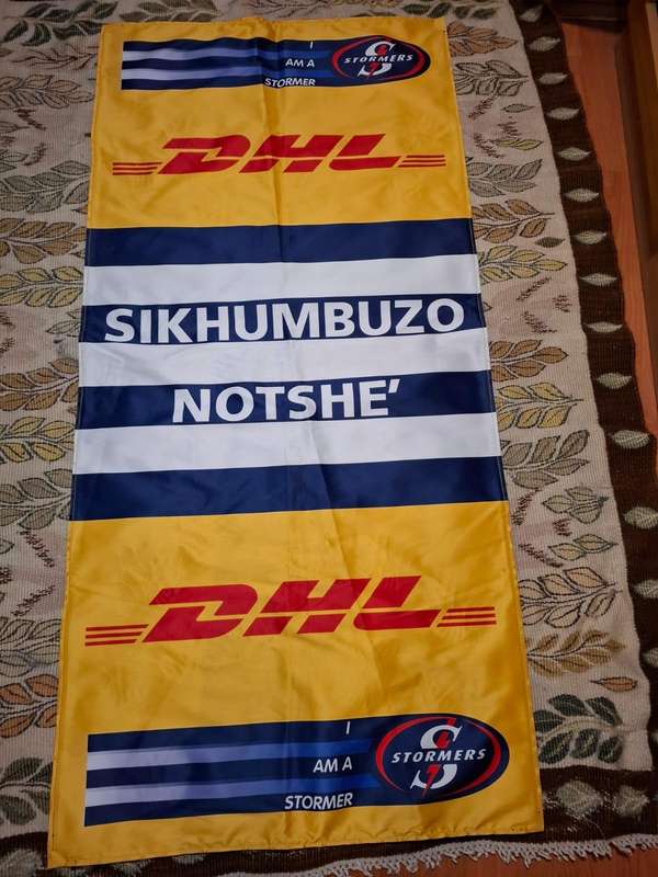 Sikhumbuzo Notshe, Locker room Rugby Banner
