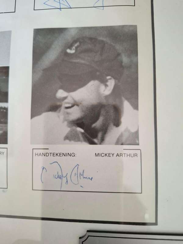 Cricket, Vrystaat, Hansie and the boys, 92/93 - Framed, Castle Cup Free State 12 original signatures