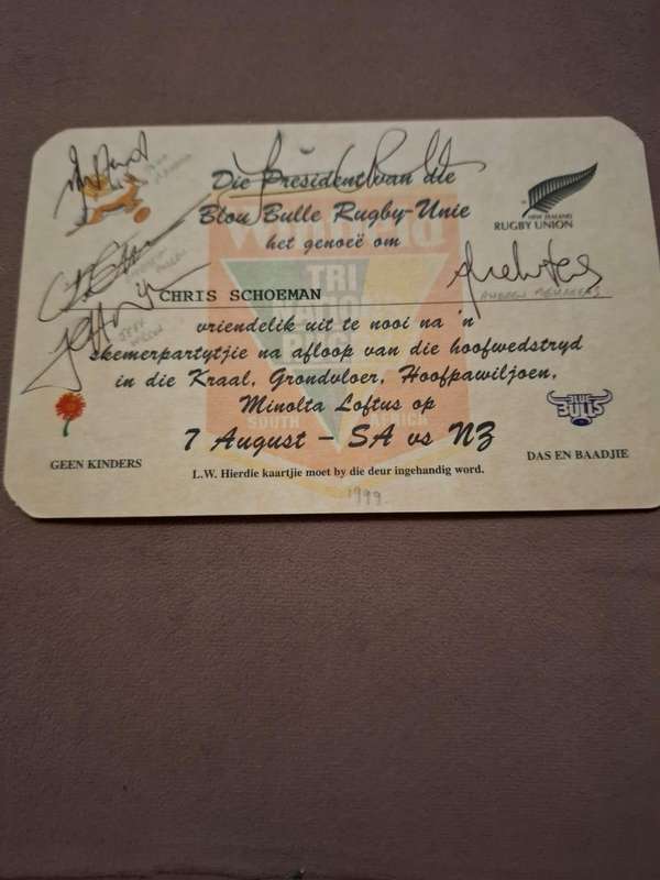 Rugby, Christian Cullen, Jeff Wilson, Andrew Mehrtens, Taine Randall original autographs