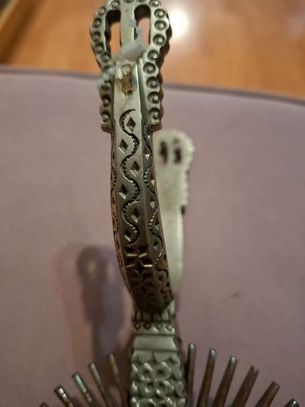 Chilean Hausos Gauchos Spur with intricate Argentinian Rowel