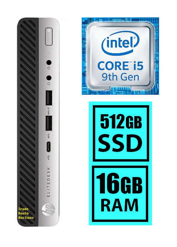HP EliteDesk 800 G5 SFF Desktop Computer | Core i5 9500T 9th Gen Processor | 16GB RAM | 512GB SSD