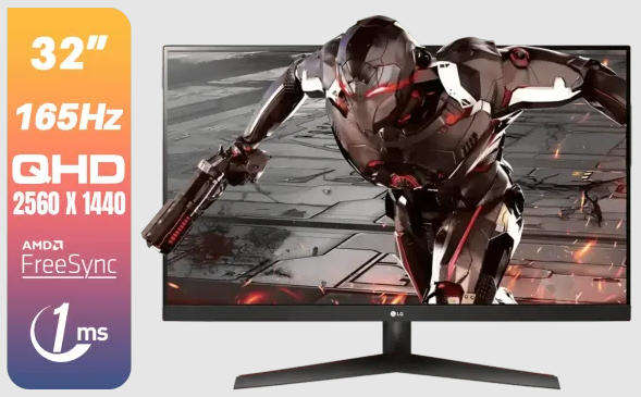 LG UltraGear 32GN600 31.5" QHD 2560 x 1440 Gaming Monitor