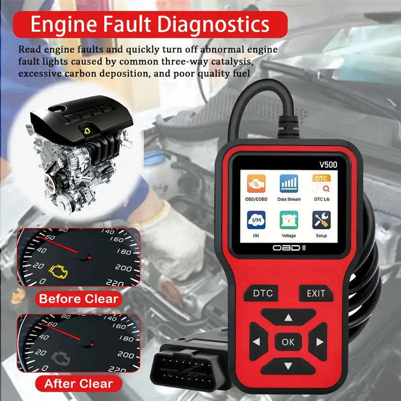2025 OBD2 Scanner OBDII Car Fault Detector Scanner Diagnostic for Most Car Models