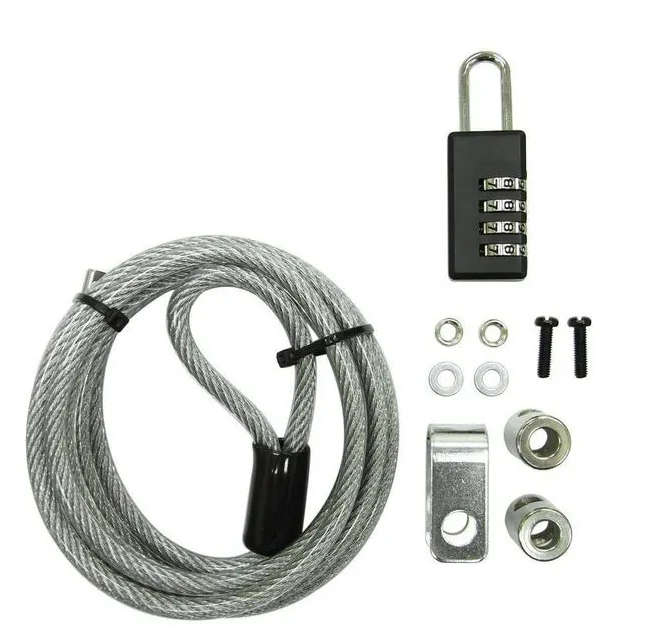Mecer 4-Dial PC Cable Lock - Anti-Theft Office Laptop PC Computer Monitor Desk Security Lock