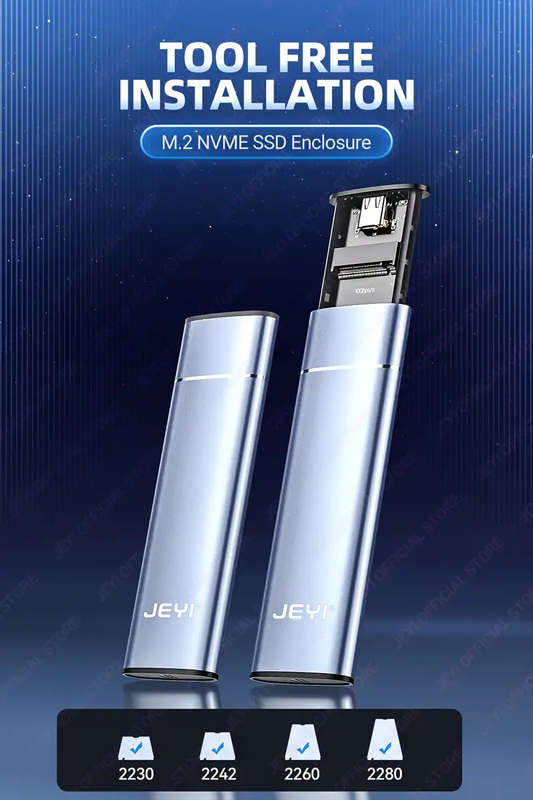 M.2 NVME Portable SSD Enclosure Adapter Aluminum case 10 Gbps USB 3.2 Gen 2