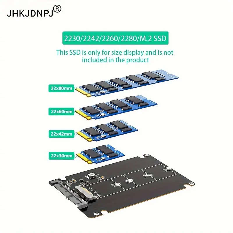 M.2 NGFF SSD to 2.5 SATA Adapter Enclosure M.2 SSD Converter Case