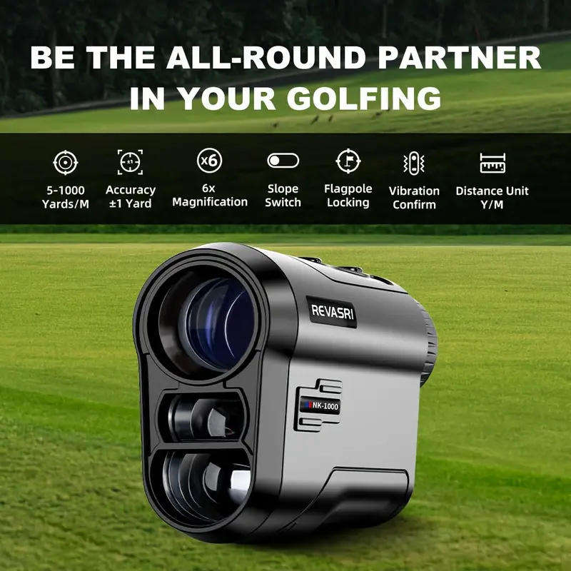 Golf Rangefinder with Flag Vibration and Slope Compensation 6x Magnification Monocular 5-1000 meters