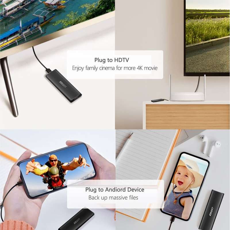 M.2 NVME Portable SSD Enclosure USB 2.1 GEN2 to PCI-E Gen 3X2
