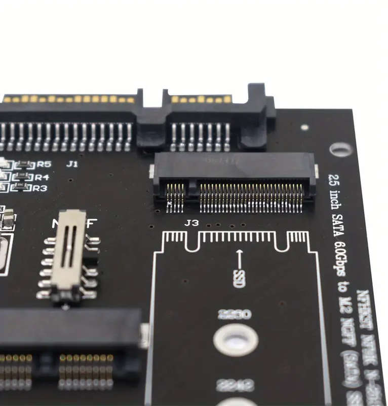 M.2 NGFF SSD or mSATA SSD to SATA III 7+15 Pin Adapter 2 in 1 Converter Card