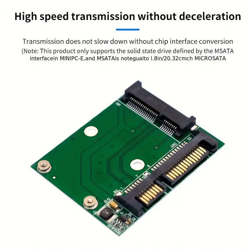 mSATA SSD to SATA Converter Card, MSATA to 22pin SATA Adapter