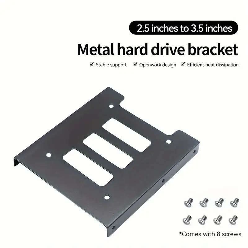 HDD SSD 2.5 inch To 3.5 inch HDD Mounting Bay Metal Bracket with Screws