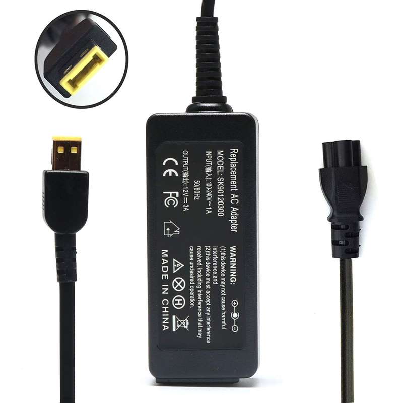 36W 12V 3A Charger Power adapter for Lenovo ThinkPad 10, Helix 2, ADLX36NCC2A, ADLX36NDT2A, Generic