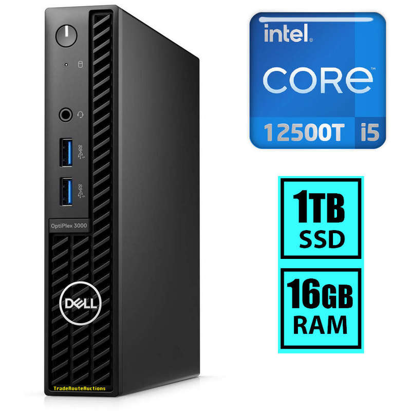 DELL OptiPlex 3000 Micro Tiny PC Core i5-12500T 12th Gen - 16GB RAM -  1TB SSD - Win 11 Pro