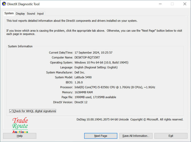 Dell Latitude 5490 Full HD 14inch LAPTOP | Intel Core i5 8350U 8th Gen 1.9GHz | 16GB RAM | 500GB HDD