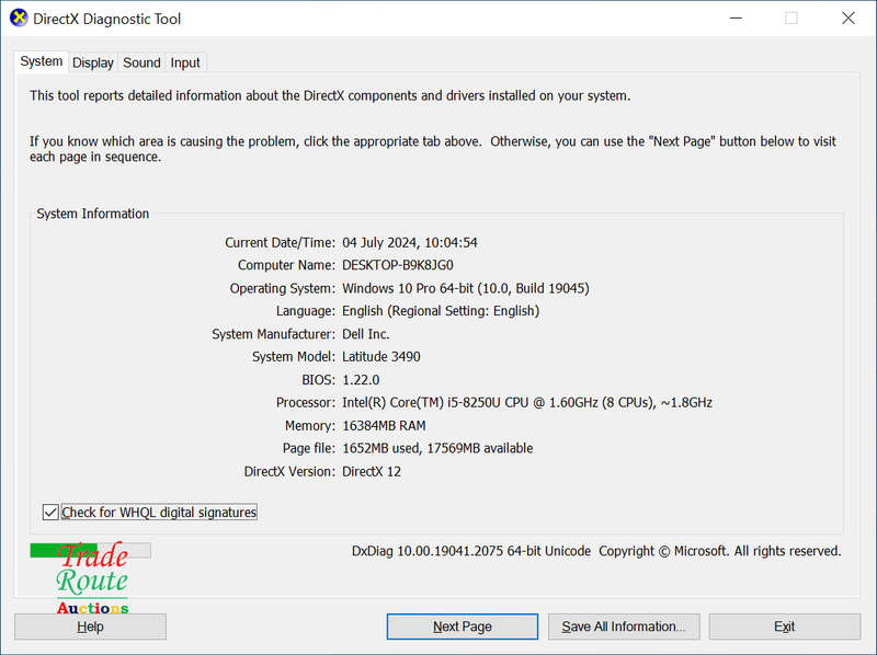 Dell Latitude 3490 i5 8th Gen 16GB RAM 256GB SSD 14 inch Full HD (1920x1080) Laptop