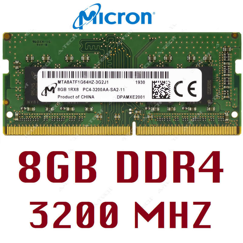 MICRON 8GB DDR4 RAM 3200MHz Memory Module for Laptops