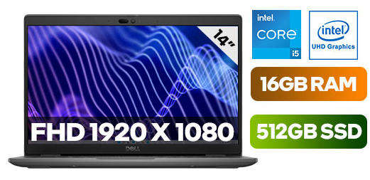 Dell Latitude 3440 FHD 14inch LAPTOP | Intel Core i5 1345U 13th Gen 16GB RAM 512GB SSD
