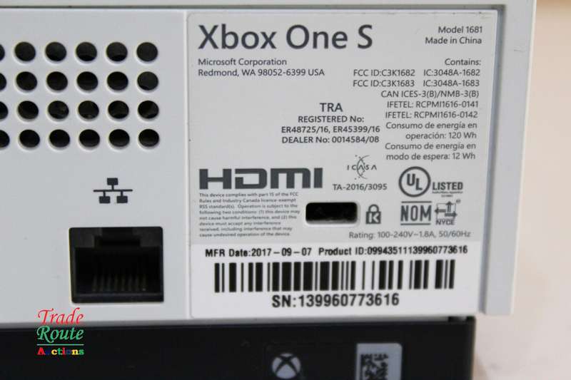 Microsoft Xbox One S 1TB Console (WHITE) Model 1681 + 1 Controller (WHITE)